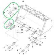 Зуб правый в сборе Lonking LG855N.22.56 кат № 30871018239